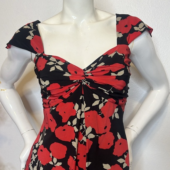 Temperley London Red & Black Silk Dress 4 - Picture 2 of 11